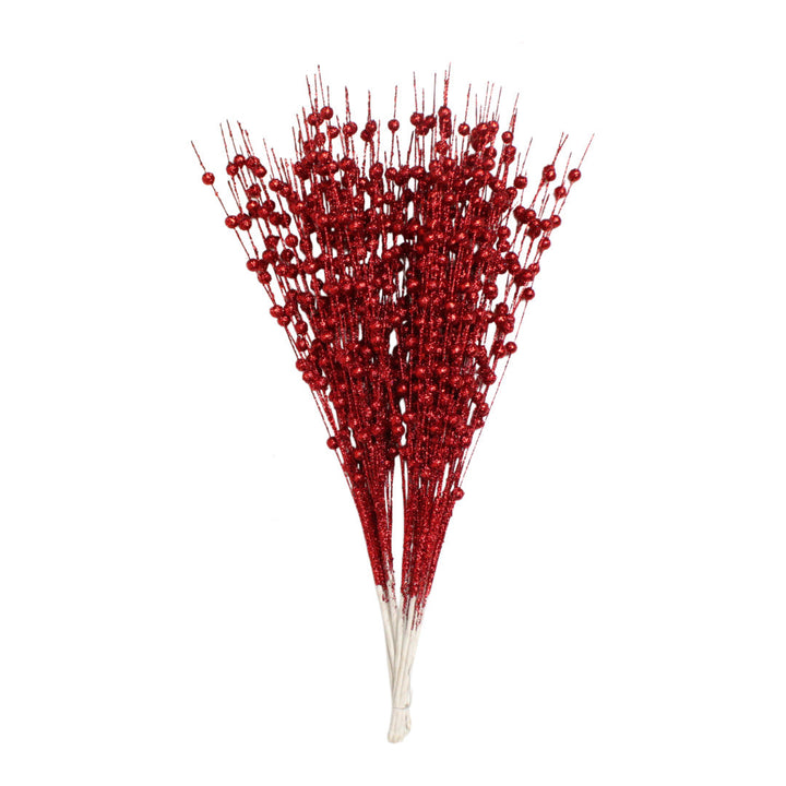 Unisex decorative star branch with berries and flexible wire stem for wreath and table decoration Kalsten
