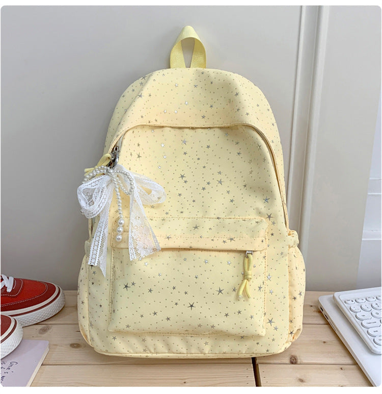 Stylish Star-Print Casual School Backpack Kalsten
