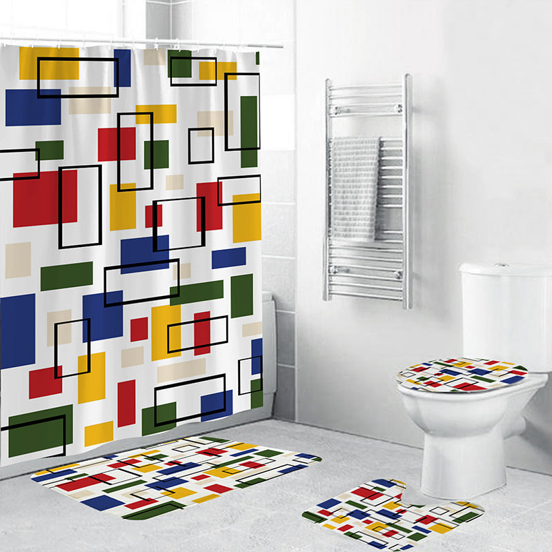 Geometric Pattern Bathroom Accessory Set Kalsten