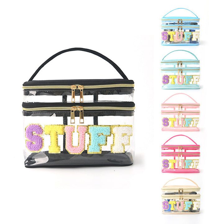 Plastic cosmetic box with two compartments Kalsten