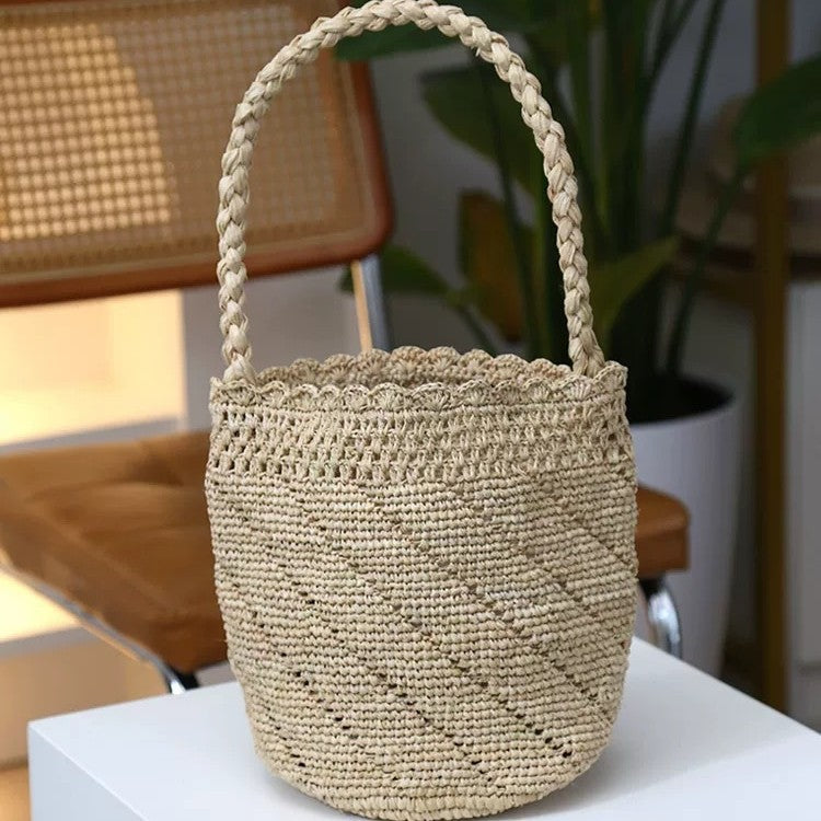 Handmade basket bag with unique weaving Kalsten