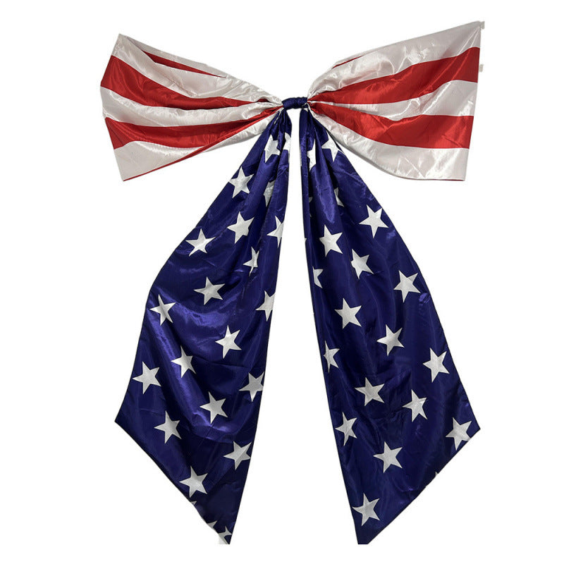 Independence Day Patriotic Gazebo Drapery and Oversized Bow Bunting Set Kalsten