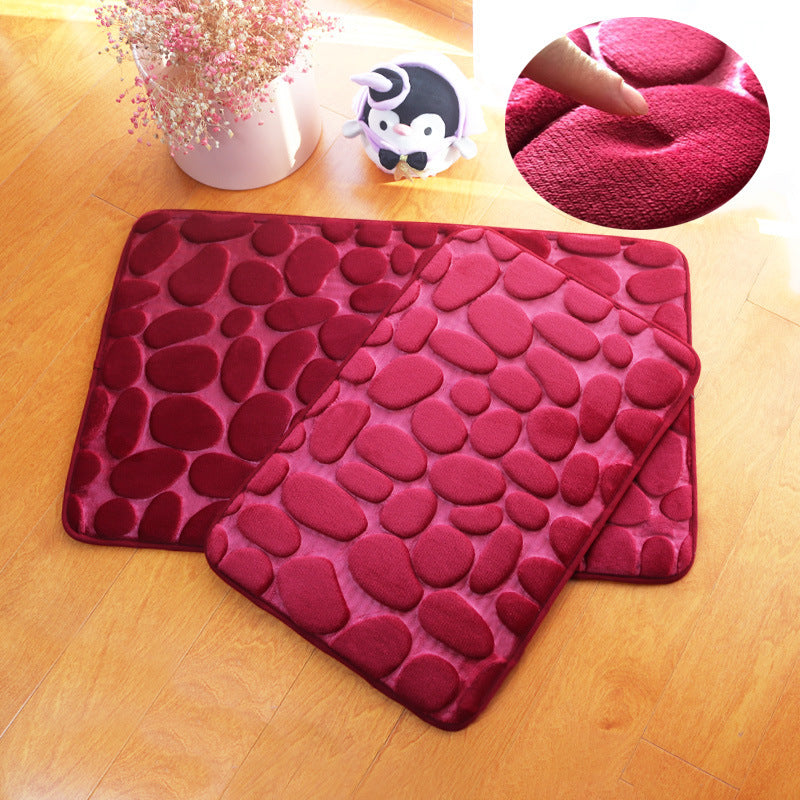 Cushioned Pebble Design Bath Mat Kalsten