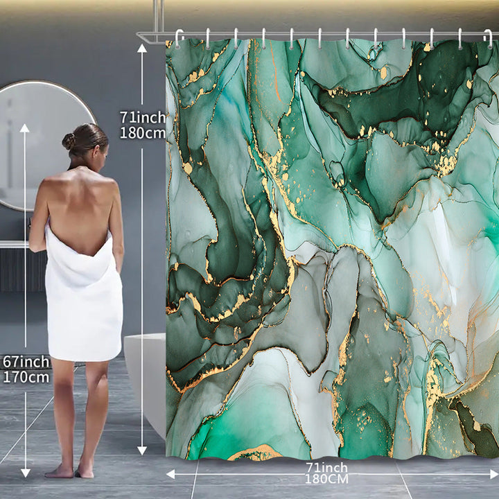 Abstract Marble Design Shower Curtain Kalsten
