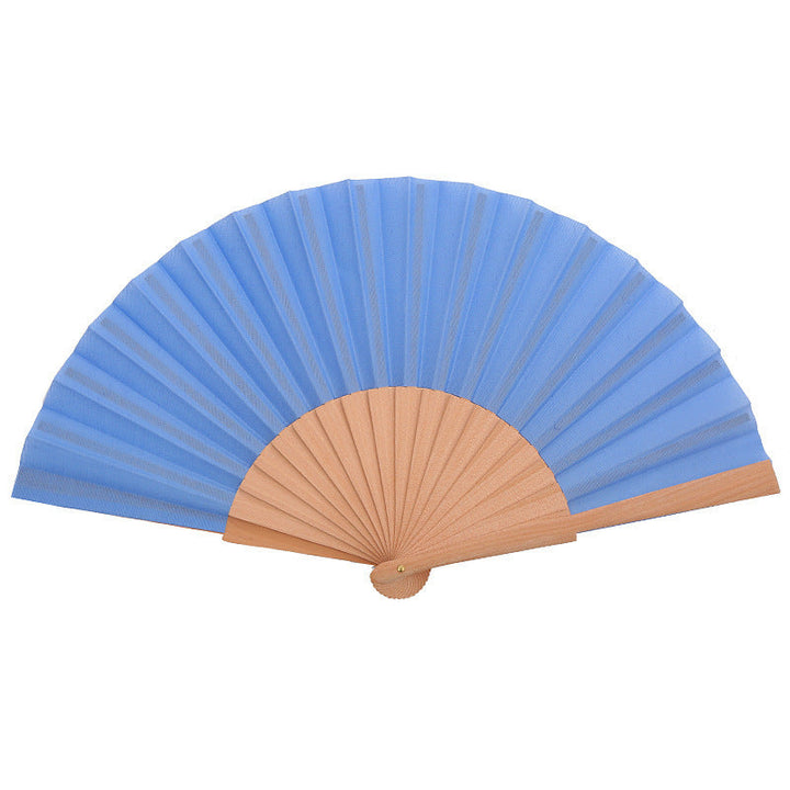 Ladies elegant hand fan made of lightweight fabric with artistic pleat pattern Kalsten