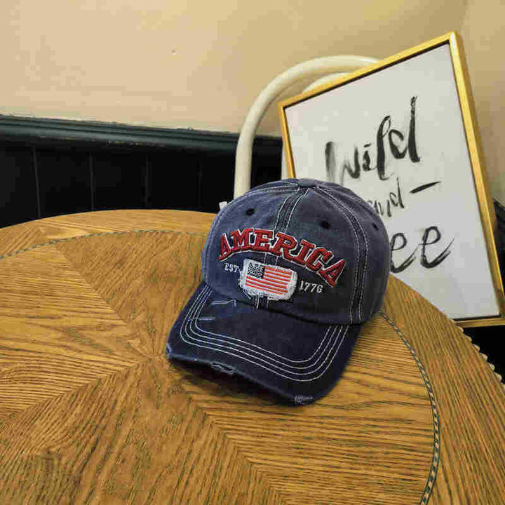 Unisex Vintage-Inspired Distressed Baseball Cap Kalsten
