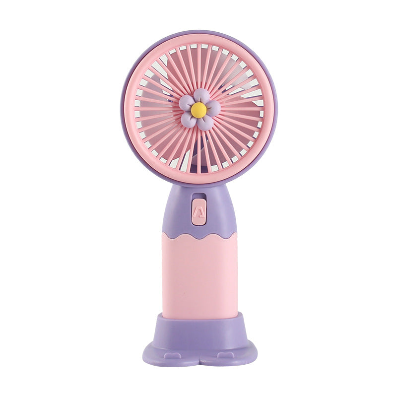 Women Portable Hand Fan with Floral Design Kalsten