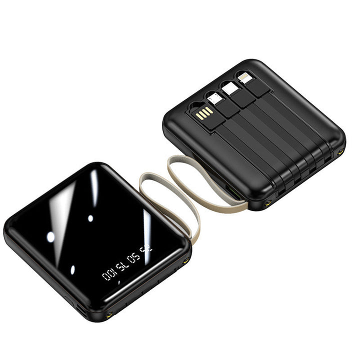 Portable power bank with integrated cables and digital display Kalsten