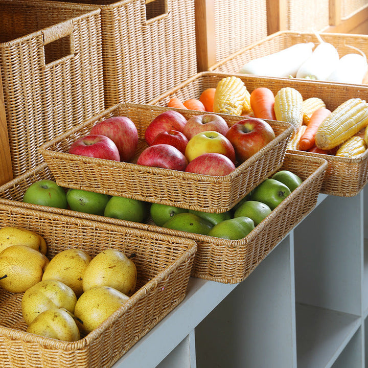 Handwoven Rectangular Storage Tray Kalsten