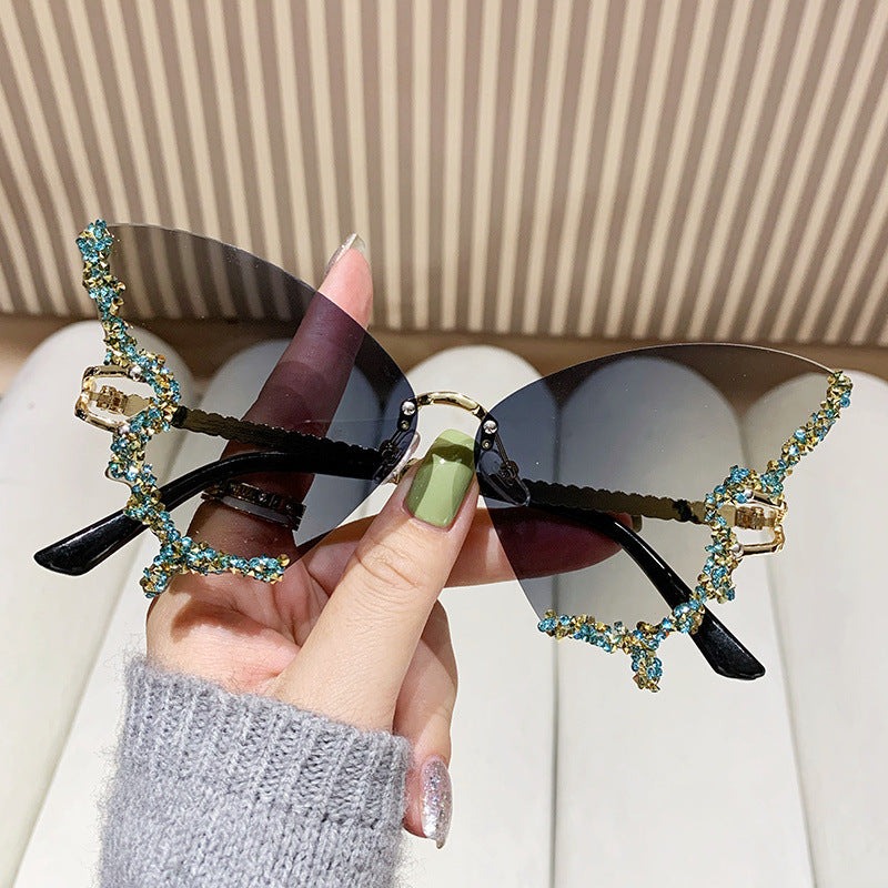Women's extravagant sunglasses with sparkling butterfly design Kalsten
