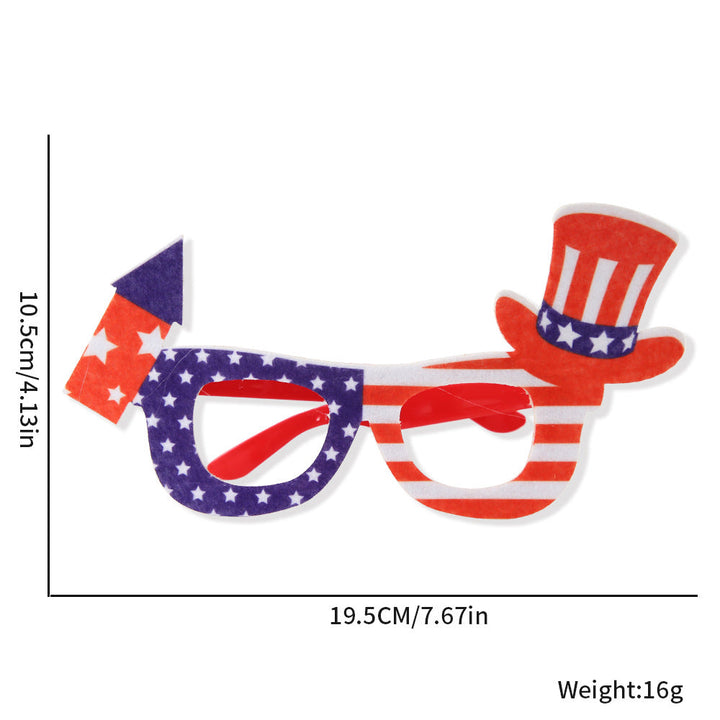 Unisex nan novelty hand-shaped patriotic party eye glasses with finger-frame design Kalsten