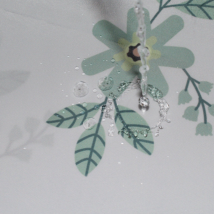Women's Vintage Floral Print Shower Curtain Kalsten