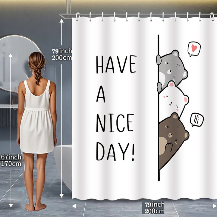 Playful Bear-Themed Shower Curtain Kalsten