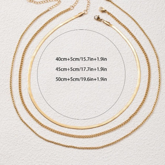 Layered Gold Chain Necklace Kalsten