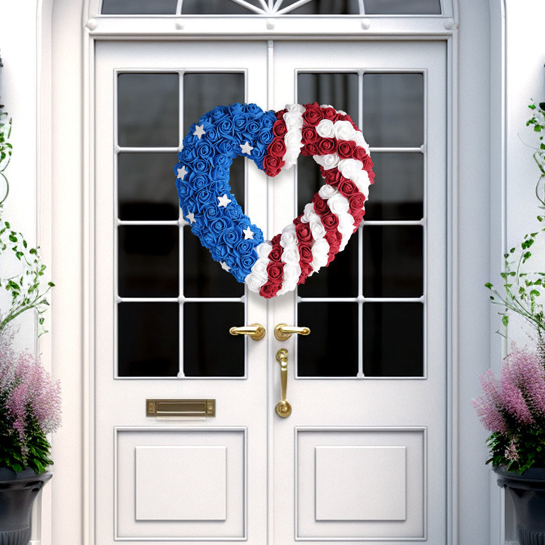 Unisex nan patriotic foam rose wreath with star accents Kalsten