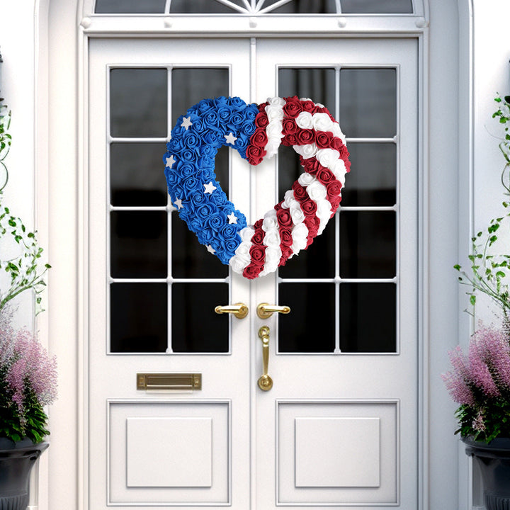 Unisex nan patriotic foam rose wreath with star accents Kalsten
