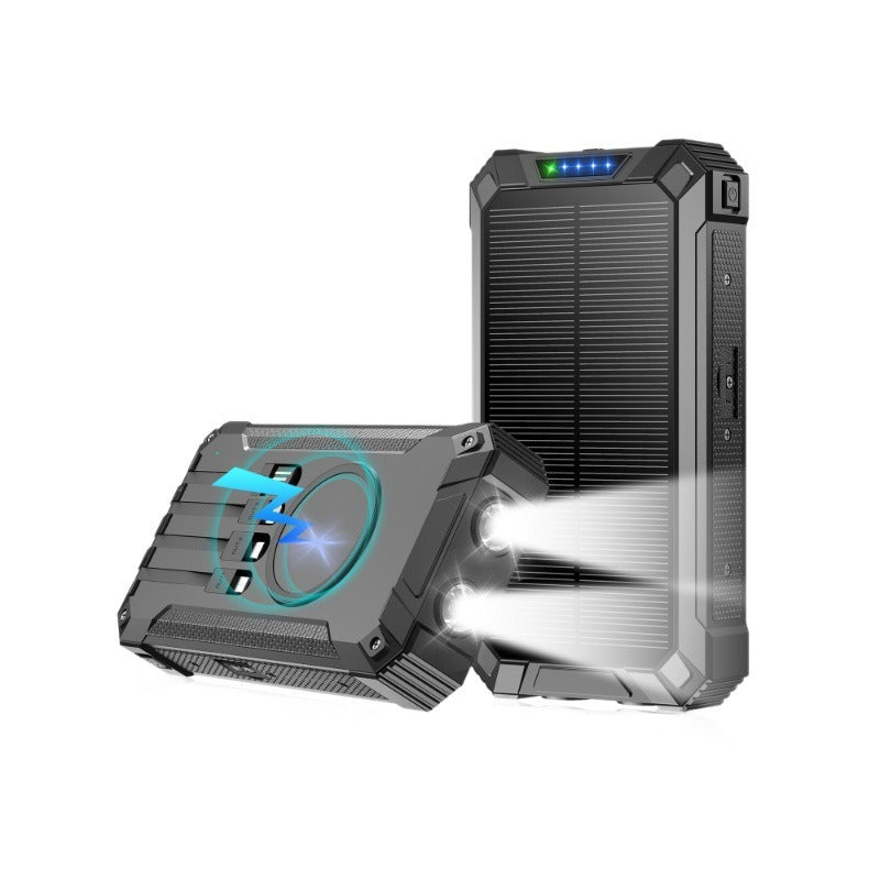 High-performance solar power bank with double LED light and fast charging function Kalsten