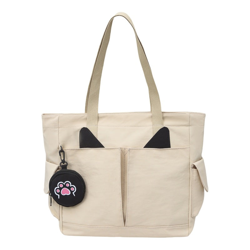 Playful Cat Ear Design Tote Bag Kalsten