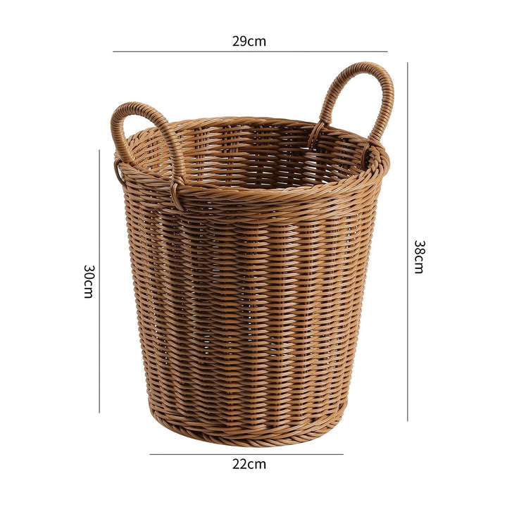 Handwoven Decorative Storage Basket with Ergonomic Handles Kalsten