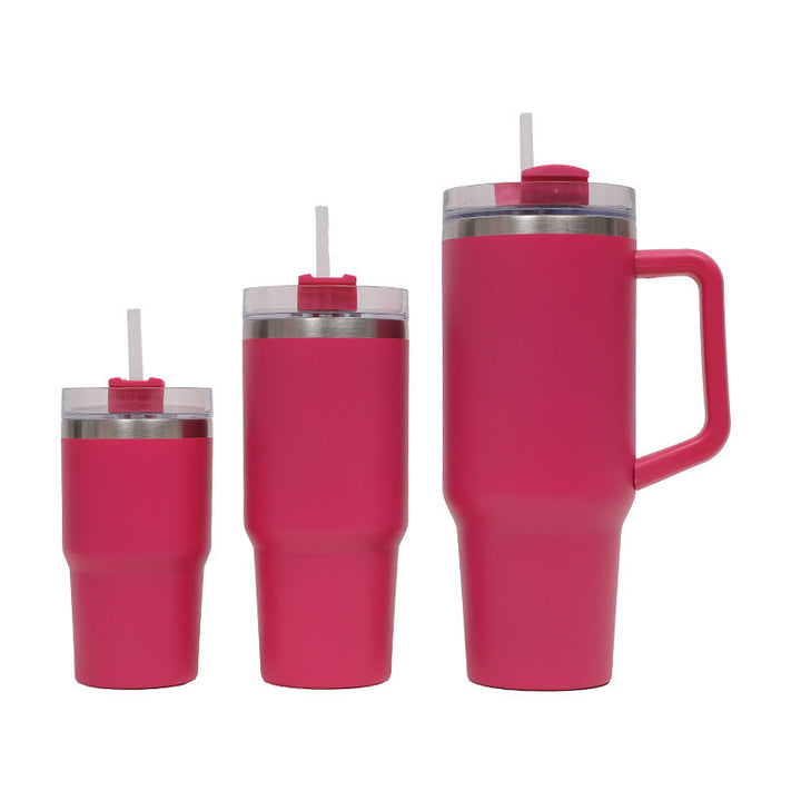 Women's Thermo Drinking Cup with Ergonomic Handle and Practical Straw Kalsten