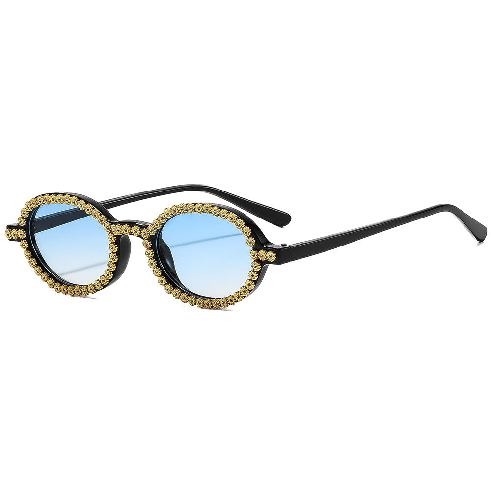 Ladies fashionable sunglasses with floral crystal frame Kalsten
