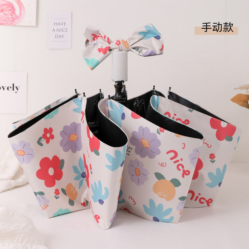 Ladies Rainbow Colored Folding Umbrellas Kalsten