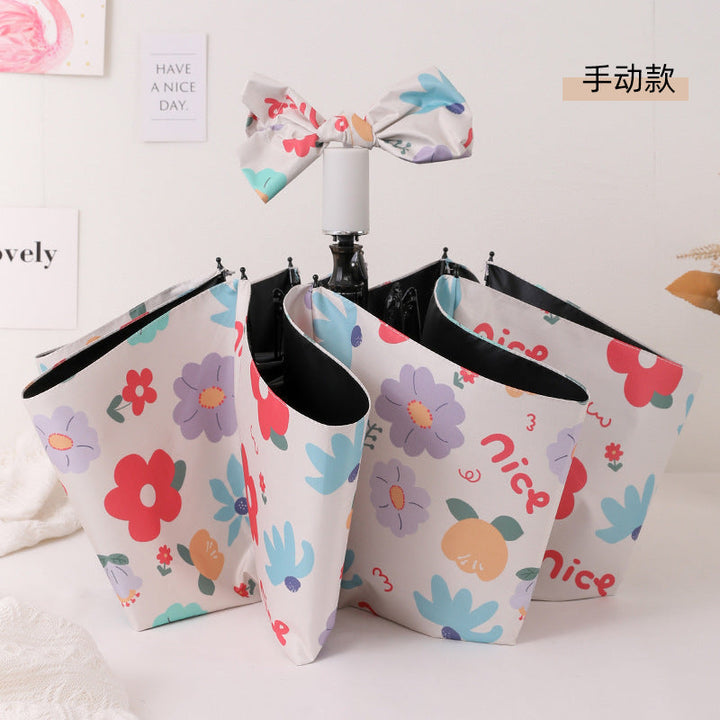 Ladies Rainbow Colored Folding Umbrellas Kalsten