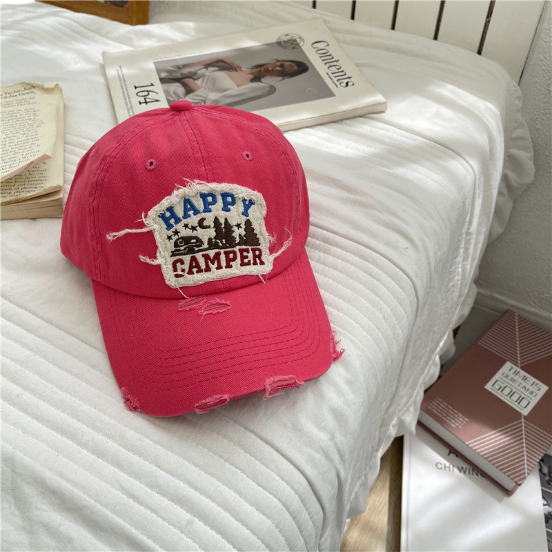 Men's Distressed Vintage-Inspired Baseball Cap Kalsten
