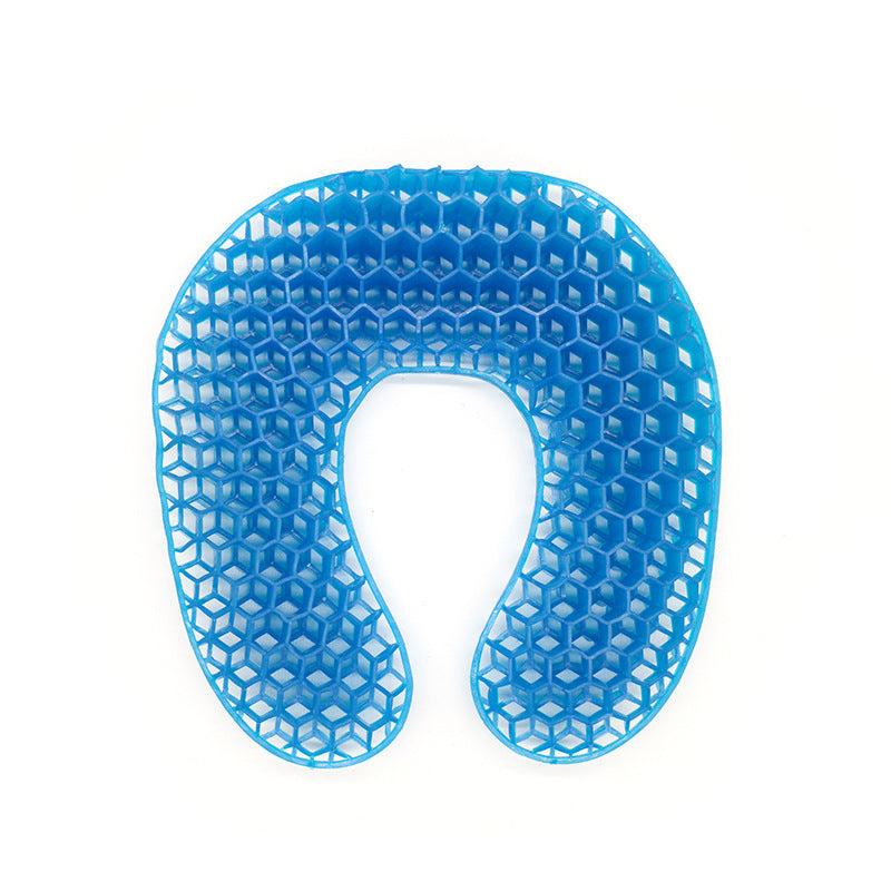 Unisex ergonomic U-shaped gel neck pillow with honeycomb structure Kalsten