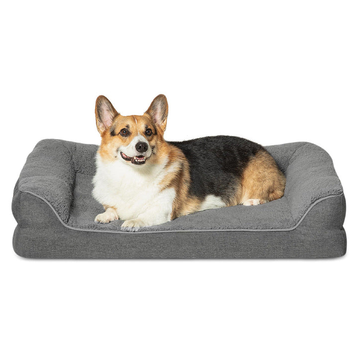 Plush Bolstered Dog Bed