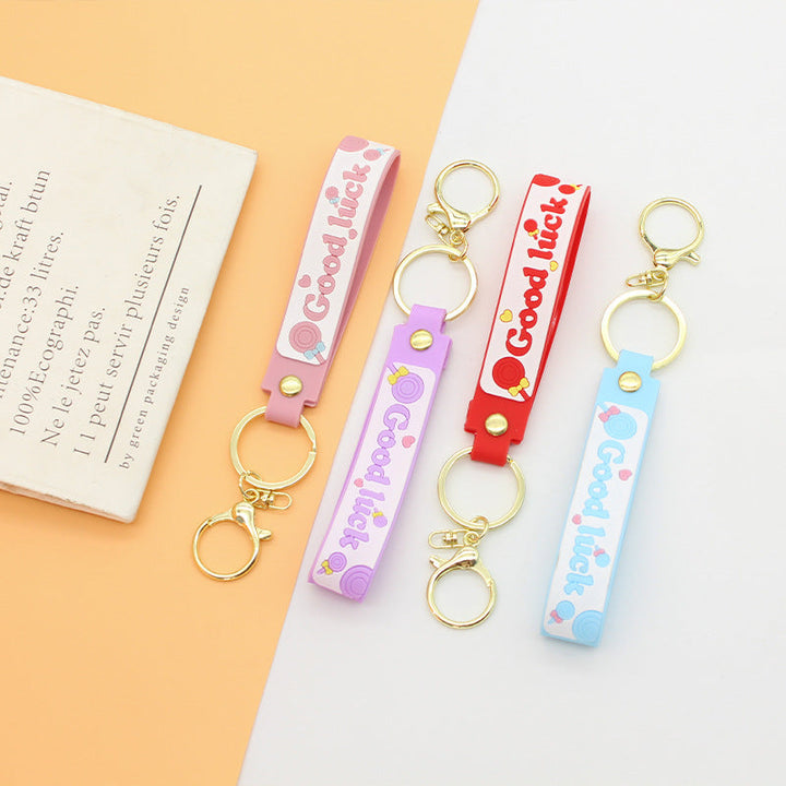Unisex keychain with motivating lucky saying Kalsten