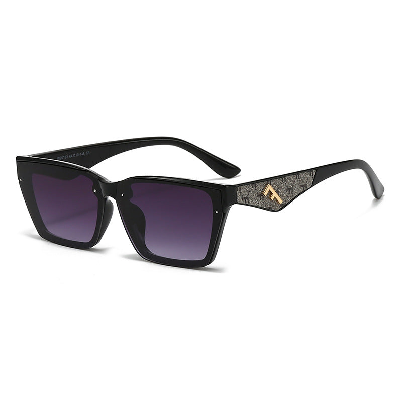 Women's square sunglasses with matte frame and fashionable accents Kalsten