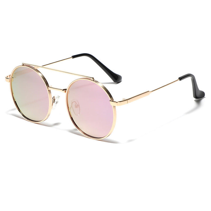 Women's round sunglasses with stylish metal frame Kalsten