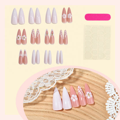 Artistic Floral Press-On Nail Set Acalora 1788495052