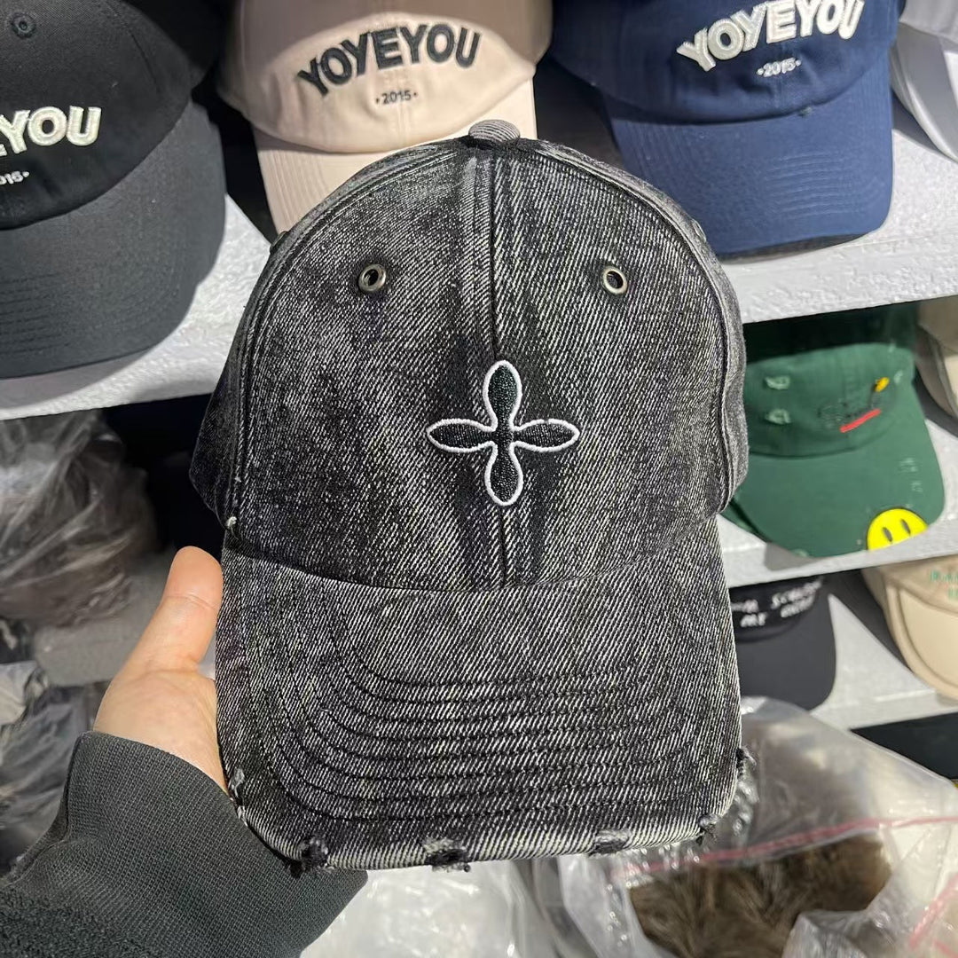 Men's Distressed Denim Baseball Cap Kalsten 1784188018