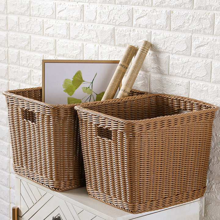 Rectangular Handwoven Storage Bin Kalsten