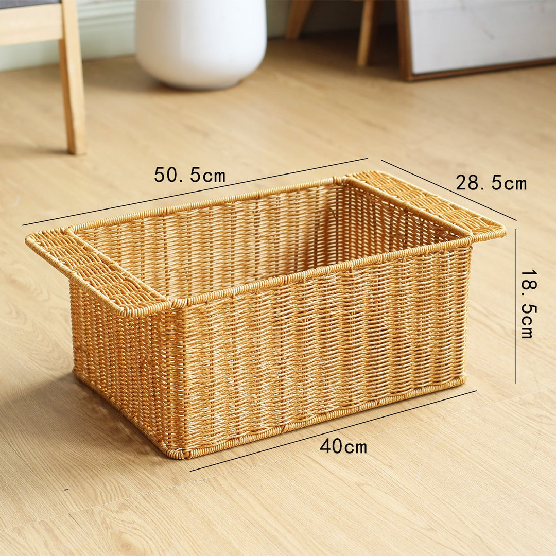 Unisex Rectangular Storage Basket made of high-quality wicker Kalsten
