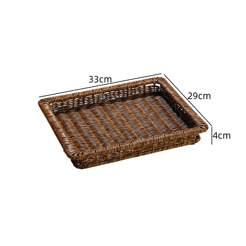 Unisex Rectangular Storage Basket made of braided rattan Kalsten