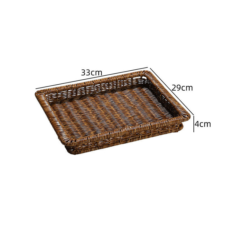 Unisex Rectangular Storage Basket made of braided rattan Kalsten