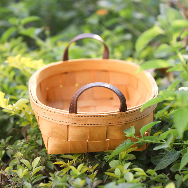 Unisex Handwoven Basket with Practical Carry Handle Kalsten