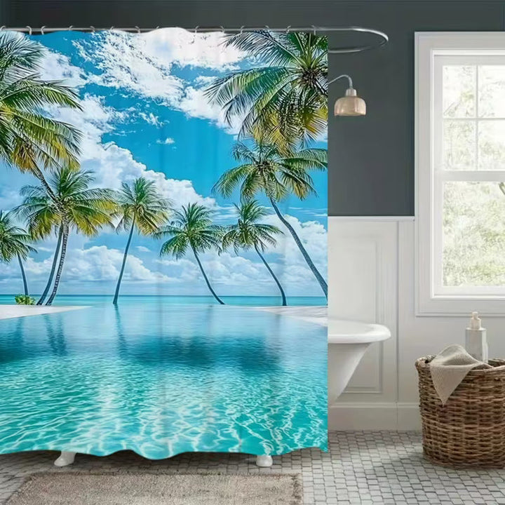 Coastal Scene Shower Curtain Kalsten