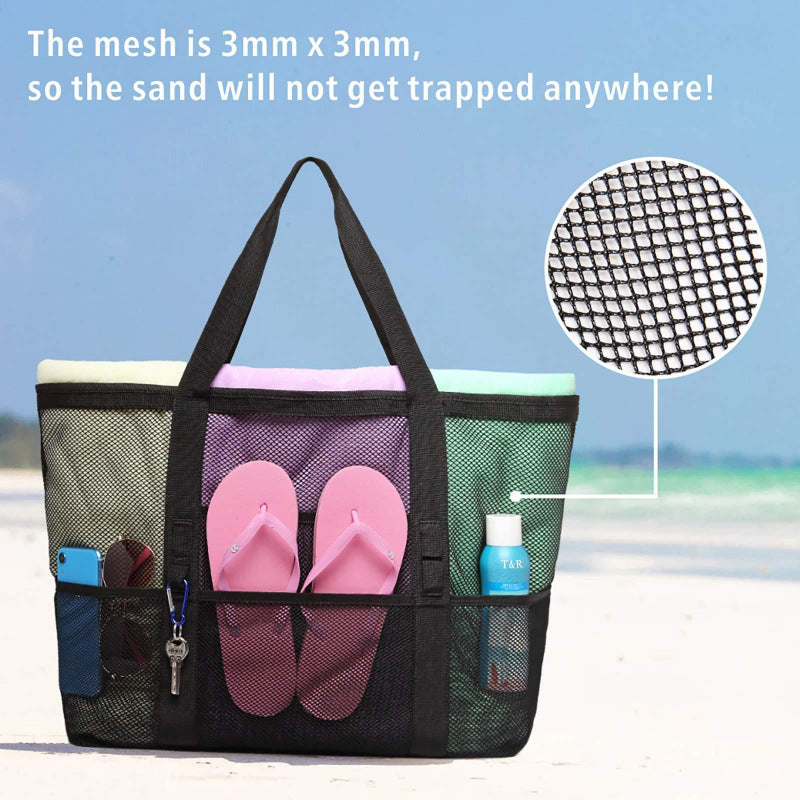 Beach bag with breathable net material Kalsten