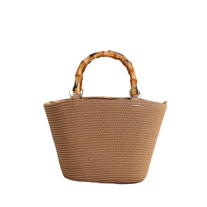 Elegant Bast bag with bamboo handles Kalsten