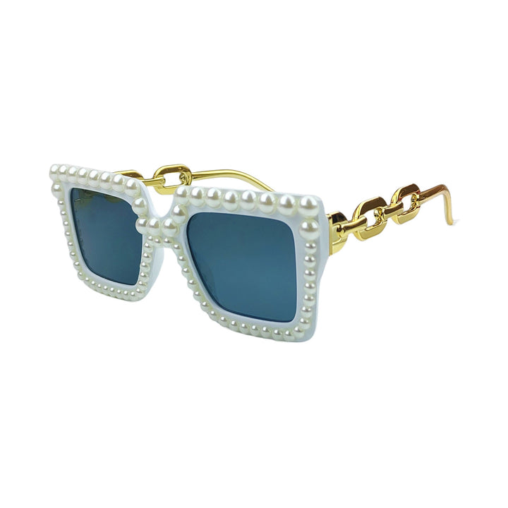 Women's Fashion Square Sunglasses with Chain Decoration Kalsten