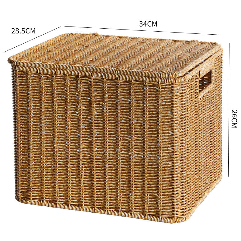 Handcrafted Rectangular Wicker Storage Box Kalsten