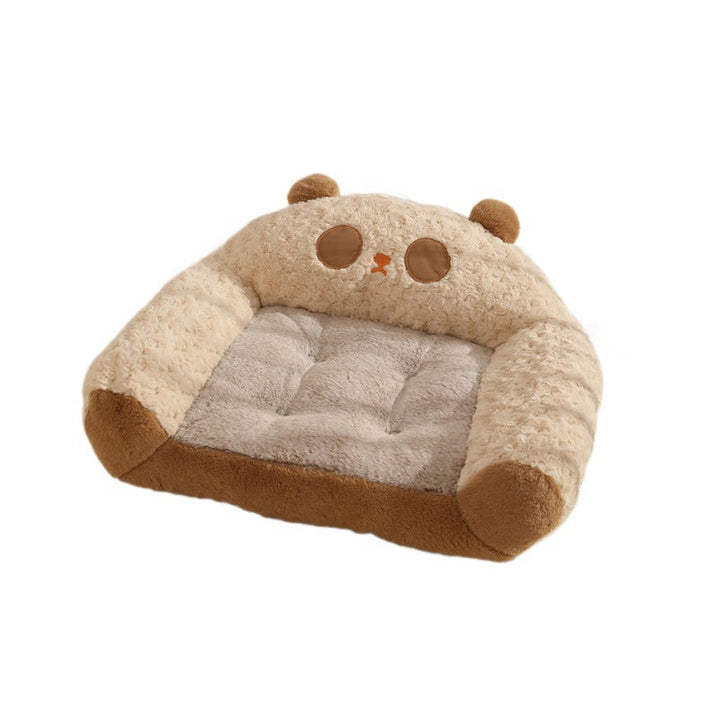 Plush Bear-Shaped Dog Bed