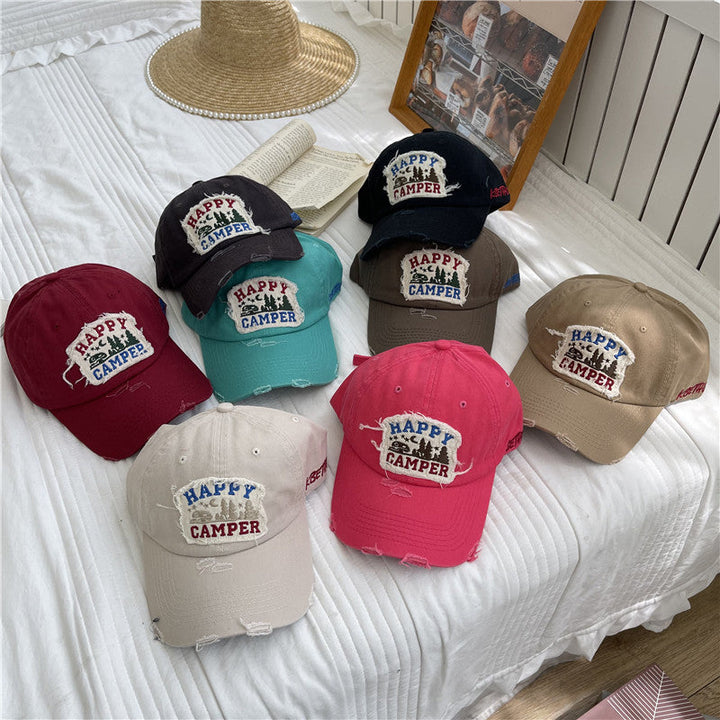 Men's Distressed Vintage-Inspired Baseball Cap Kalsten