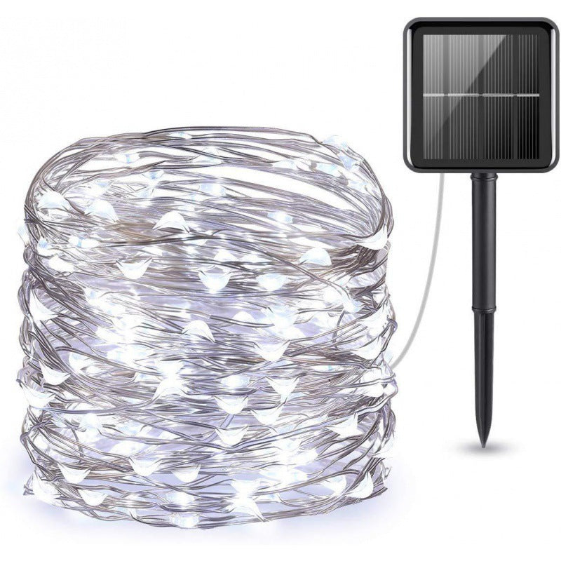 Ultra-Flexible Solar Micro-LED Fairy String Lights With Waterproof Ground-Mount Panel Kalsten