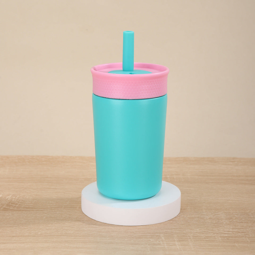 Ladies Insulated Drinking Bottle with Silicone Lid and Straw Kalsten