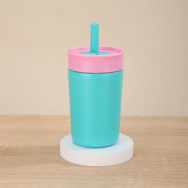 Ladies Insulated Drinking Bottle with Silicone Lid and Straw Kalsten